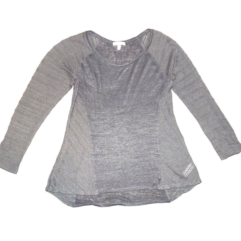 Aeropostale women’s x‑large sheer blue gray thin knit long sleeve tunic top